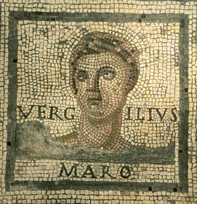 Vergilius (70-19 v.Chr.) (mozaïek) door Roman